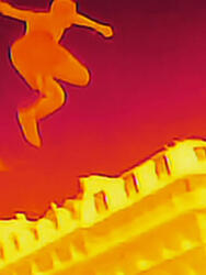 France experienced its most catastrophic heatwave in the second half of June 2026, with initial estimates reporting 1,000 excess deaths. For around two weeks, temperatures reached extremely high levels, sometimes exceeding 40°C in the shade in several cities during the most intense periods. In Paris, the Eiffel Tower and the Louvre closed earlier than usual, and the Pride parade and the Solidays music festival, which was expected to draw 220,000 people from 26 to 28 June, were both cancelled. Meanwhile, Parisians and those in the surrounding suburbs tried to mitigate the heat by staying outside, seeking shade and swimming in available water. In the north of the French capital, many people went swimming in the Canal Saint-Martin, a tributary of the Seine. Using thermal imaging technology, Antoine d’Agata photographed people trying to escape the heat in the 10th arrondissement, as well as homeless individuals who were among those most affected and had the hardest time accessing water.